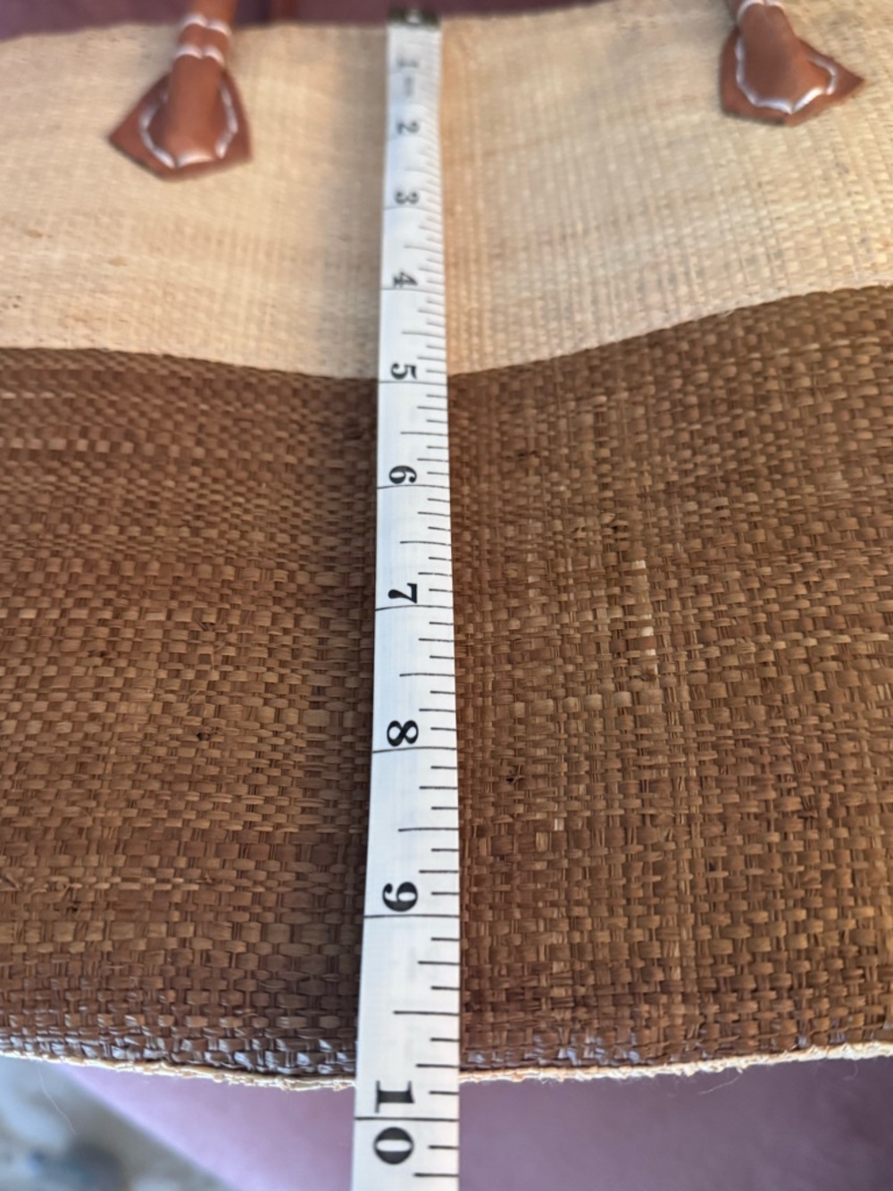 100% Raffia handbag/tote. A summer must have! - Picture 7 of 8
